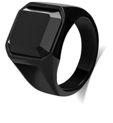 Troli Masszív gyűrű fekete kristállyal 57 mm akciós termékkép 1