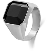 Troli Masszív acél gyűrű fekete kristállyal 62 mm akciós termékkép 1
