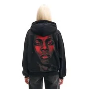 Cropp - Fekete kapucnis pulóver mintával Lil Wayne - fekete akciós termékkép 1