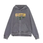 Cropp - Koptatott hatású pulóver Led Zeppelin - sötétszürke akciós termékkép 1