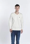 DENIM CULTURE Pulóver ' TITO '  tengerészkék / piszkosfehér akciós termékkép 1