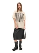 Cropp - Nyomott mintás oversize póló - testszínű termék 2. képe