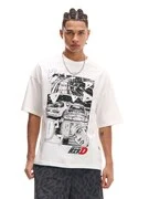 Cropp - Nyomott mintás fehér póló Initial D - fehér termék 2. képe