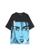 Cropp - Nyomott mintás fekete póló Initial D - fekete termék 2. képe