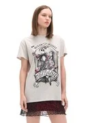 Cropp - Nyomott mintás oversize póló The Nightmare Before Christmas - világos szürke termék 2. képe