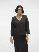 VERO MODA Póló 'Lis'  fekete melír termék 2. képe