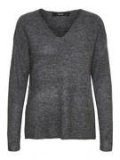 VERO MODA Pulóver 'Lefile'  szürke melír akciós termékkép 1