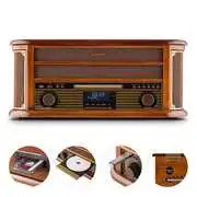 Retró sztereó berendezés Auna Belle Epoque 1908, USB, CD,MP3 termék 2. képe