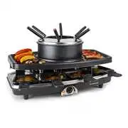 Klarstein Entrecote, 2 az 1-ben raclette grill fonduevel, 1100 W, természetes kő, 8 személyre akciós termékkép 1