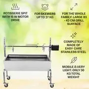 OneConcept Sauenland, elektromos malacsütő grill, forgó nyárs termék 2. képe