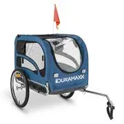 DURAMAXX King Rex, kutya bicikli utánfutó, 250 l, 40 kg, acélcsövek, kék akciós termékkép 1