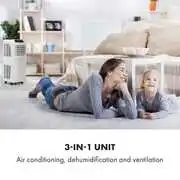 Klarstein Pure Blizzard 3 2G 3 az 1-ben klíma, 808 W/7000 BTU, fehér termék 2. képe