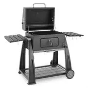 Klarstein Bigfoot faszenes grillező, füstölő, BBQ grill, 55 x 40 cm, acél, fekete akciós termékkép 1