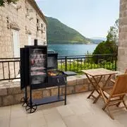 Klarstein Fleischbrocken, faszenes grill, füstölő, BBQ grill, fekete termék 2. képe