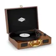 Nostalgy By Auna Peggy Sue retró lemezjátszó, gramofon, USB, AUX, fa hatás/arany akciós termékkép 1