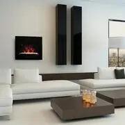 Klarstein Feuerschale, elektromos kandalló, 1800 W, fali, láng illúzió, díszkövek, fekete termék 2. képe