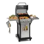 Klarstein Lucifer 3, gázgrill, 3 x 3,6 kW-os égő, 60 x 45 cm-es grill, rozsdamentes acél, mozgatható akciós termékkép 1
