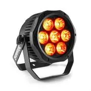 Beamz Professional BWA410, LED PAR, 7 x 10 W 4 az 1-ben LED, RGBW, vízálló, fekete akciós termékkép 1