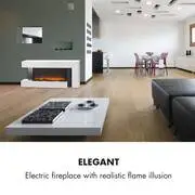 Klarstein Studio Light & Fire 2, elektromos kandalló, 1000/2000 W, MDF, távirányító, fehér termék 2. képe