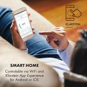 Klarstein Wonderwall 450 Smart, infravörös hősugárzó, 50 x 90 cm, 450 W, heti időzítő, IP24, fehér termék 2. képe