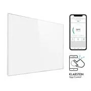 Klarstein Wonderwall 1200 Smart, infravörös hősugárzó, 100 x 120 cm, 1200 W, heti időzítő, IP24, fehér akciós termékkép 1