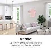Klarstein Wonderwall 45, Infravörös hősugárzó, 50 x 90 cm, 450 W, heti időzítő, IP24 termék 2. képe