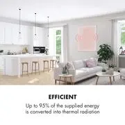 Klarstein Wonderwall 120, infravörös hősugárzó, 120 x 100 cm, 1200 W, Időzítő, IP24 termék 2. képe