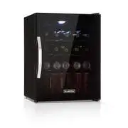 Klarstein Beersafe XL Onyx, hűtőszekrény, D energiahatékonysági osztály, LED, fém polcok, üvegajtó akciós termékkép 1