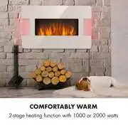 Klarstein Belfort Light & Fire, elektromos kandalló, 1000/2000 W, távirányító, fehér termék 2. képe