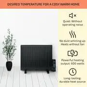 OneConcept Wallander, olajradiátor, 600 W, termosztát, olajfűtés, lapos design, fekete termék 2. képe