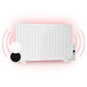 OneConcept Wallander, olajradiátor, 800 W, termosztát, olajfűtés, ultra lapos design, fehér akciós termékkép 1