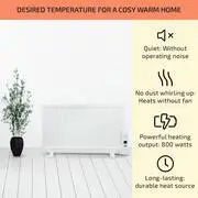 OneConcept Wallander, olajradiátor, 800 W, termosztát, olajfűtés, ultra lapos design, fehér termék 2. képe