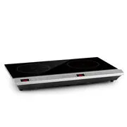 Klarstein MisterCook Duo, infravörös főzőlap, 3000 W, 90-650 ° C, kikapcsolás időzítő, ezüst akciós termékkép 1