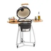 Klarstein Queensize, kamado grill, hőmérő, levehető oldalsó részek, fekete akciós termékkép 1