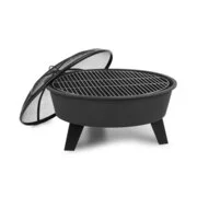 Blumfeldt Nolana, 2 az 1-ben, tűzrakóhely és grill, Ø73cm szikrafogó, Ø64 cm grill, acél, fekete akciós termékkép 1