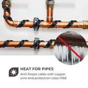 Waldbeck Flow Wire, kábel fagy elleni védelemre, 4 m, termosztáttal, IP68 termék 2. képe