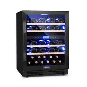 Klarstein Vinovilla Onyx 43, kétzónás borhűtő, 129 liter, 43 palack, 3 színű LED világítás akciós termékkép 1