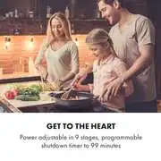 Klarstein Delicatessa 3 Flex, indukciós főzőlap, 6600 W, 3 zóna, üvegkerámia, fekete termék 2. képe
