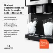Klarstein Eiszeit Crush, jégkocka készítő, 2 nagyság, zúzott jég, ezüst termék 2. képe