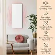 Klarstein Wonderwall Air 72, infravörös hősugárzó, 120 x 60 cm, 720 W, falra szerelhető, távirányító, fehér termék 2. képe