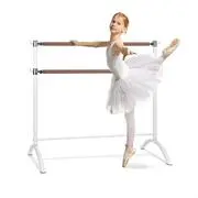 KLARFIT Barre Anna, dupla balett rúd, 110 x 113 cm, 2 x ø 38 mm, fehér akciós termékkép 1