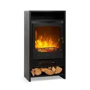 Klarstein Bergamo, elektromos kandalló, 900/1800 W, termosztát, fa kialakítás, fekete akciós termékkép 1