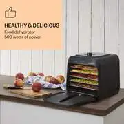 Klarstein Florida Jerky, aszalógép, 500 W, infravörös, 4 program, fekete termék 2. képe