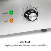 Klarstein Grillmeile 3000G, elektromos grill, 3000 W, grill lap, 54,5 x 35 cm, sima termék 2. képe