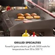 Klarstein Grillmeile 3000R, elektromos grill, 3000 W, grill lap, 54,5 x 35 cm, bordás termék 2. képe