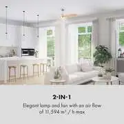 Klarstein Silent Service, mennyezeti ventilátor, Ø: 128 cm, teljesítmény: 25 W, fa kialakítás termék 2. képe