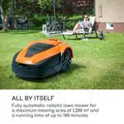 Blumfeldt Garden Hero, robotfűnyíró, 5,2 Ah, akkumulátoros működés, 1200 m²-ig, narancsszínű termék 2. képe