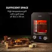 Klarstein Hannibal, magas hőmérsékletű grill, 2200 W, 850 °C, benti, nemesacél, fekete termék 2. képe