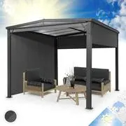 Blumfeldt Pantheon Cortina Solid Sky, pergola, tető, 3 x 3 m, polikarbonát, szürke akciós termékkép 1