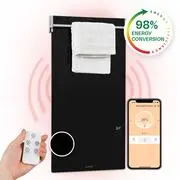 Klarstein Hot Spot Crystal Spotless Smart, infravörös hősugárzó, 750 W, alkalmazás, fekete akciós termékkép 1
